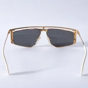 Lunettes De Soleil Vintage Cazal Modèle 235 - Col.369 - Or & Gris, Rose - New Old Stock (NOS)